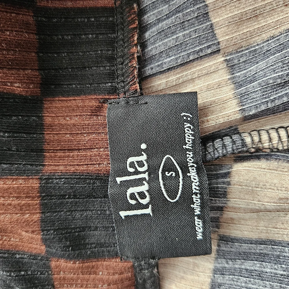 Dressed in LALA Checkered Set - Black and Brown - Picture 3 of 3